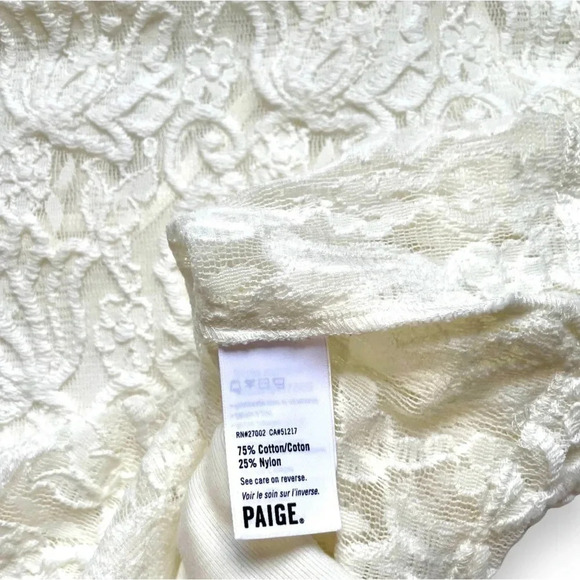 NWOT PAIGE Floral Lace Top 2-in-1 with Attached Camisole - Picture 4 of 5